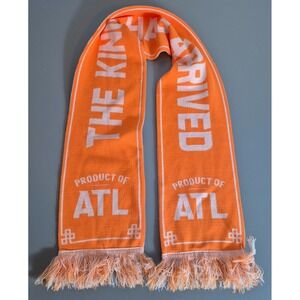 Atlanta United FC Peach Scarf The King Has Arrived Ruffneck Acrylic 60"